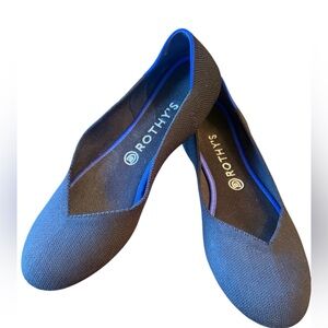 Rothy's The Flat Ballet Flats Womens Size 10 Knit Flats Black